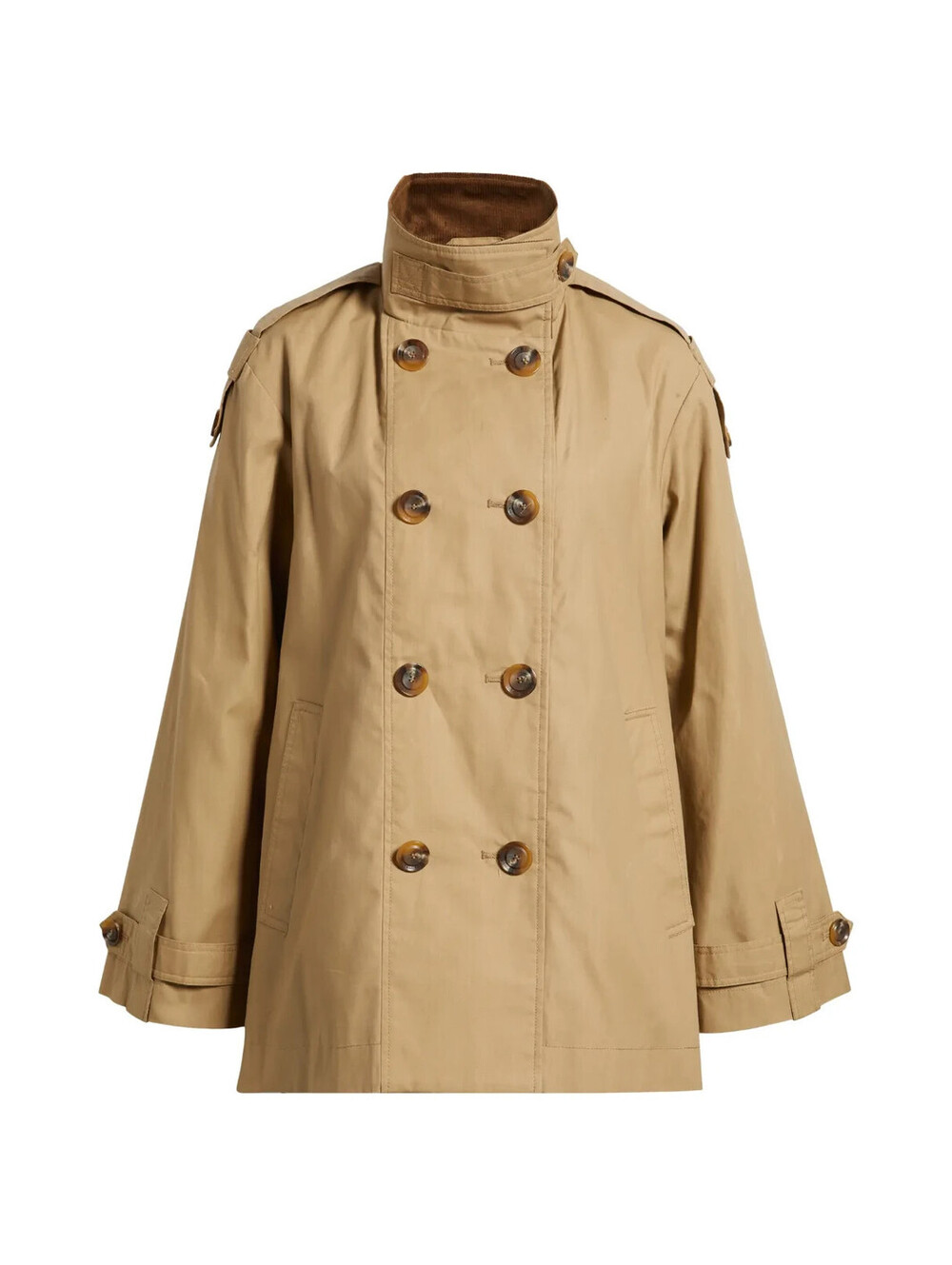 NEW, Sam Edelman Courduroy Stand Collar Cotton Trench Coat Sz M #T4135